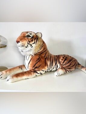 2000s Large Plush Tiger 43" – Vintage Stuffed Animal